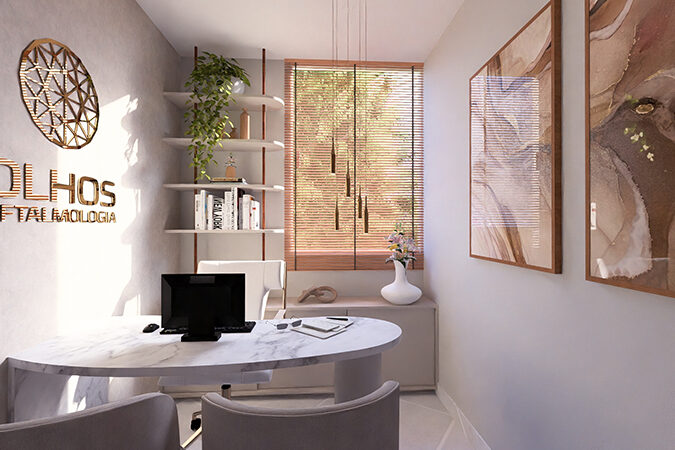 arquitetura comercial clínica dos olhos